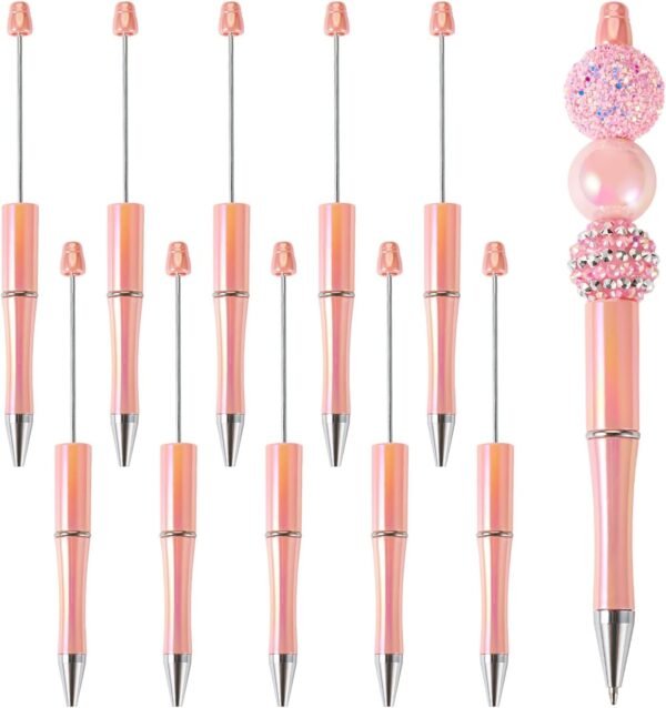 10 Pcs DIY Personalized Pink Pen Plastic Ball-Point Pen Bfly Diy