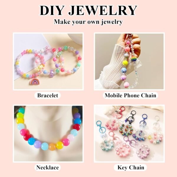 100Pcs 16MM Mixed Color Acrylic Beads for DIY Jewelry Making - Image 5