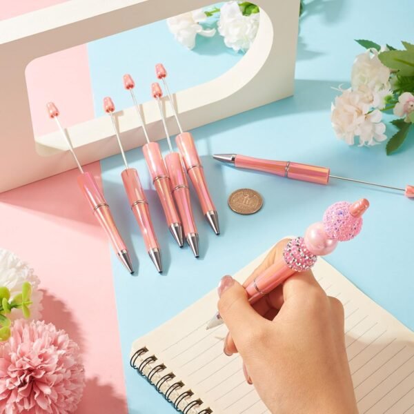 10 Pcs DIY Personalized Pink Pen Plastic Ball-Point Pen Bfly Diy - Image 3