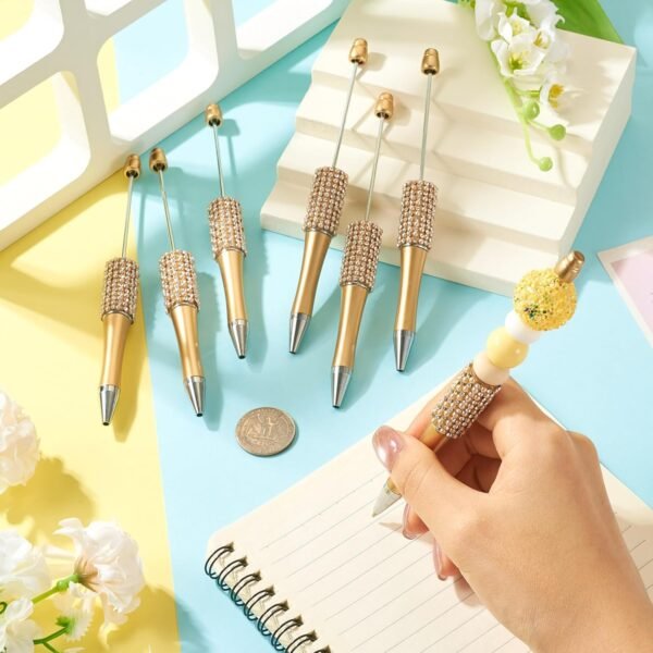 10pcs Rhinestone Beaded Pens Plastic DIY Crystal Bling Diy - Image 5