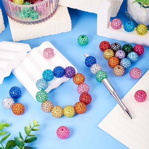 Bfly Diy 100pcs Rhinestone Round Beads 100pcs Mixed Color - Image 4