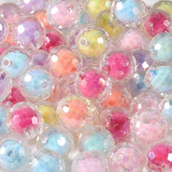 100Pcs 16MM Mixed Color Acrylic Beads for DIY Jewelry Making