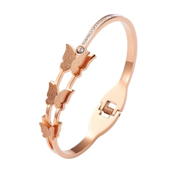 Stainless Steel Butterfly Jewelry butterfly Bracelet butterfly Bangle Women Bracelet 18k Gold Jewelry Gold Bracelet - Image 5