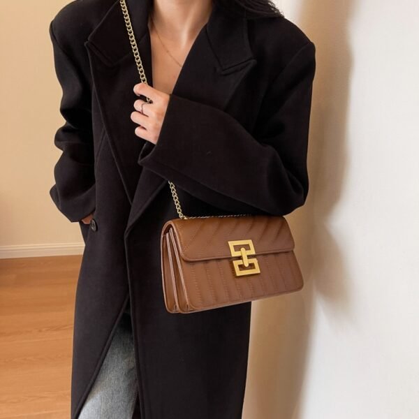 2025 Fashion Hot Designer Bags Solid PU Leather Bags Hand Made Ladies Key Chain Purse Small Flap Hand Bags for Women New Styles - Image 3