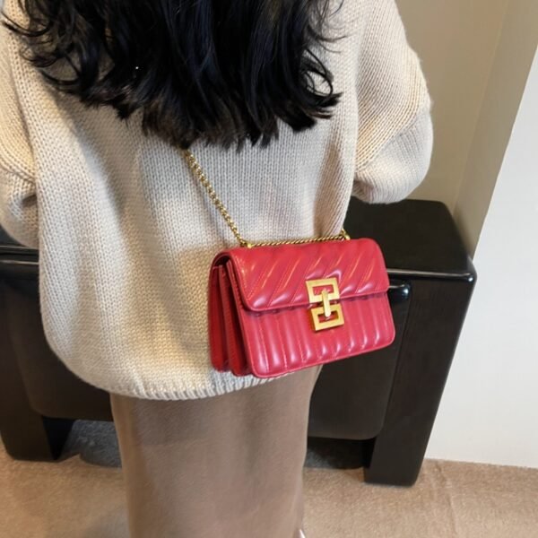 2025 Fashion Hot Designer Bags Solid PU Leather Bags Hand Made Ladies Key Chain Purse Small Flap Hand Bags for Women New Styles - Image 4
