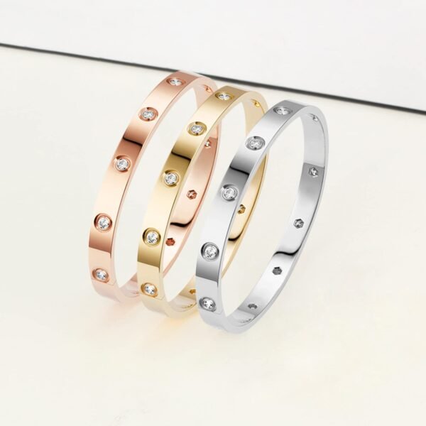 Gold Bracelets for Women Friendship Love Bangle Bracelets Stainless Steel Bracelet Jewelry Birthday Gifts for Women - Image 6