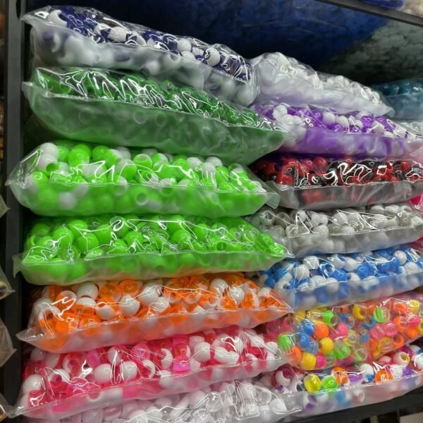 Factory Direct Sell 100pcs/bag Per Bag African Dreadlocks Large Hole Plastic Beads Colorful DIY Hair Beads - Image 2
