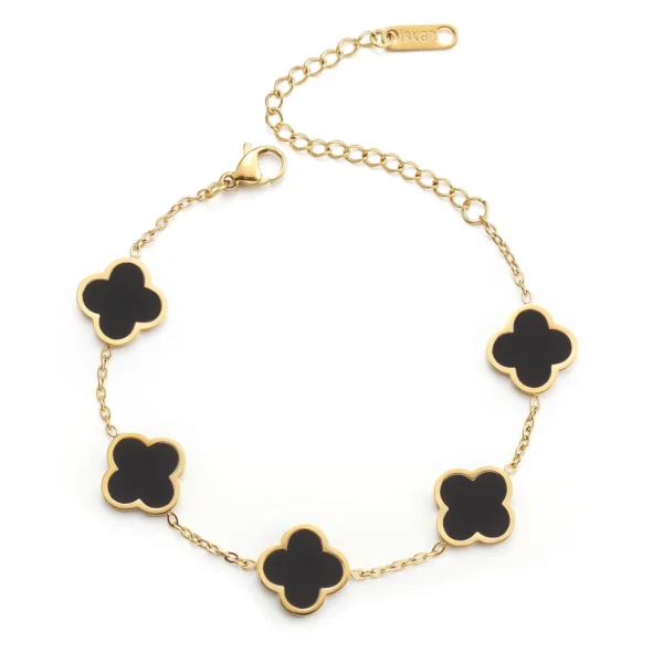 18K Gold Plated Clover Lucky Bracelet for Women