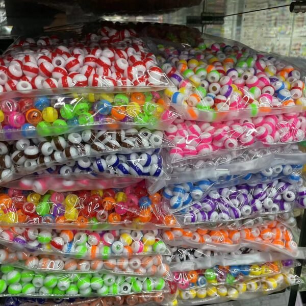 Factory Direct Sell 100pcs/bag Per Bag African Dreadlocks Large Hole Plastic Beads Colorful DIY Hair Beads